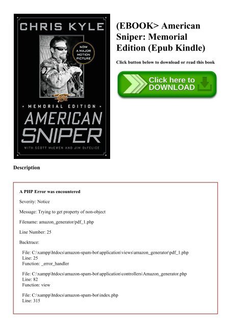  EBOOK American Sniper Memorial Edition Epub Kindle 