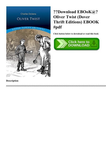 Download EBOoK@ Oliver Twist (Dover Thrift Editions) EBOOK #pdf