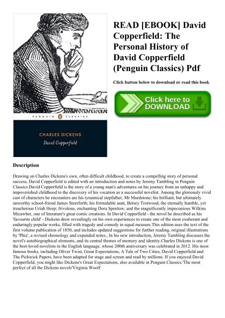 English 12 - Mr. Rinka Lesson #44 David Copperfield By Charles Dickens. -  ppt download