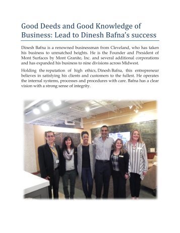Lead to Dinesh Bafna’s success