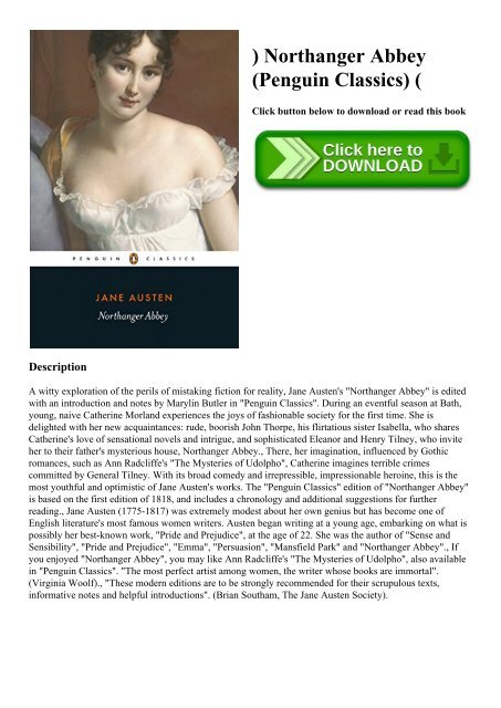 Northanger Abbey PDF Free Download Northanger Abbey PDF Free Download