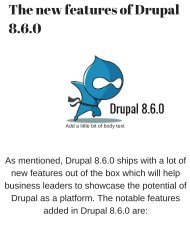 The new features of Drupal 8.6.0