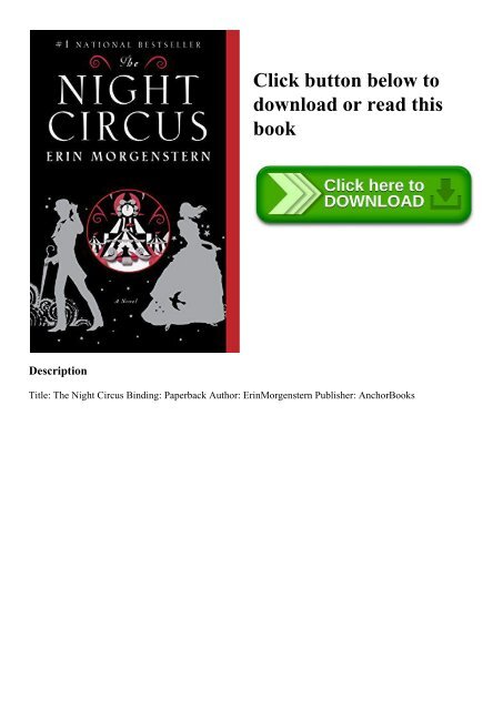 The night circus movie The night circus movie