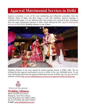 Agarwal Matrimonial Services in Delhi