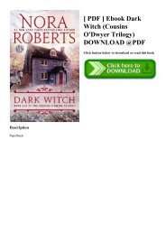 [ PDF ] Ebook Dark Witch (Cousins O'Dwyer Trilogy) DOWNLOAD @PDF