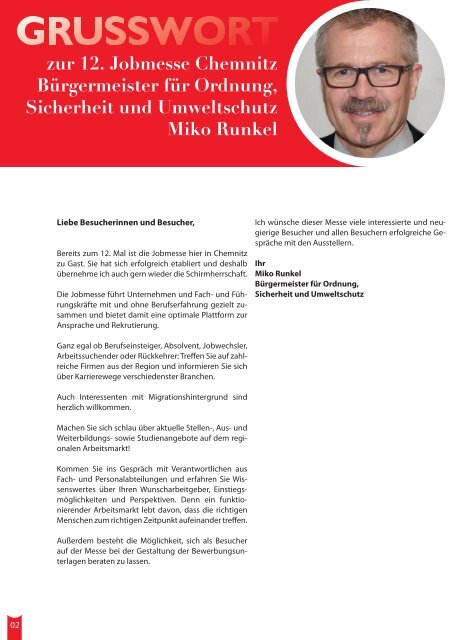 MESSEZEITUNG der Jobmesse Chemnitz am 27. September 2018 im Stadion Chemnitz