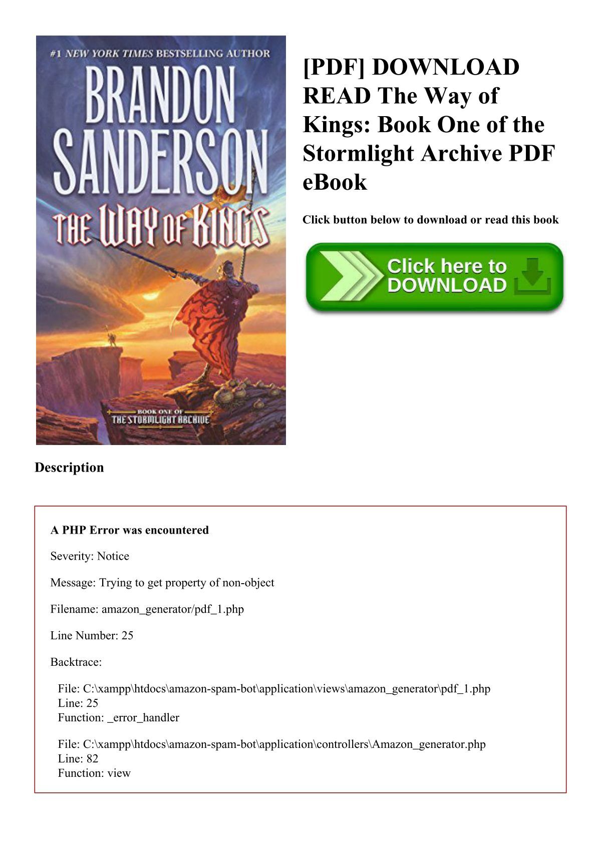 PDF] DOWNLOAD READ The Way of Kings Book One of the Stormlight Archive PDF  eBook