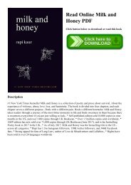 Read Online Milk and Honey PDF