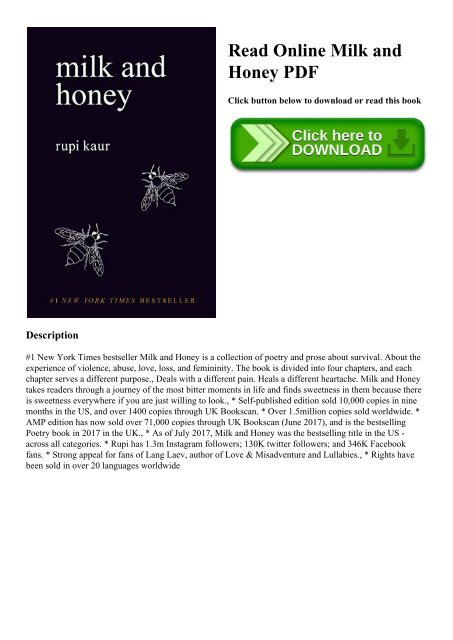 Read Online Milk and Honey PDF