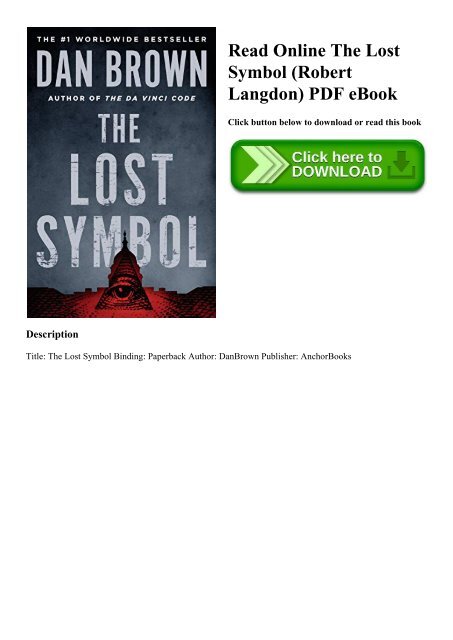 dan brown the lost symbol pdf