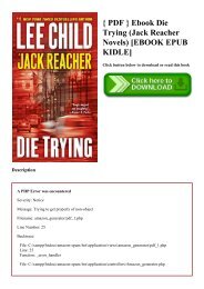 { PDF } Ebook Die Trying (Jack Reacher Novels) [EBOOK EPUB KIDLE]