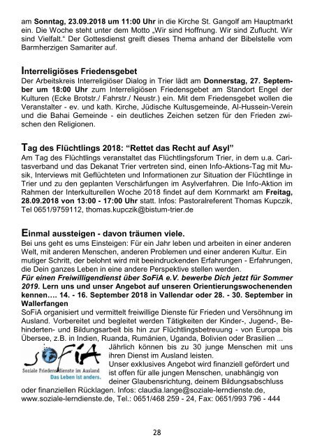 Pfarrbrief 08/2018