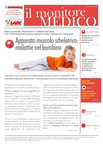 02 Monitore Medico 2014 - Apparato muscolo scheletrico: malattie nel bambino