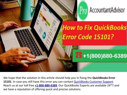 Solve QuickBooks Payroll Error Code 15101