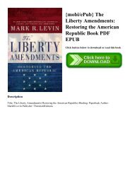 {mobiePub} The Liberty Amendments Restoring the American Republic Book PDF EPUB