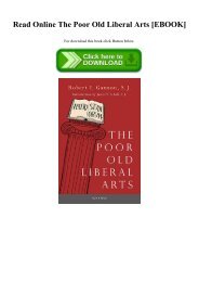 Read Online The Poor Old Liberal Arts [EBOOK]