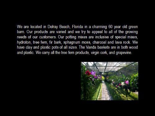 Orchid Nursery Florida