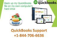 How can I back up my QuickBooks file on my own computer's hard drive