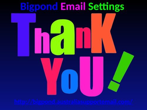 Change Bigpond Email Settings| Use 1-800-980-183 For Assistance