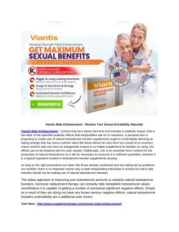 Viantis Male Enhancement - Restore Your Sexual Excitability Naturally