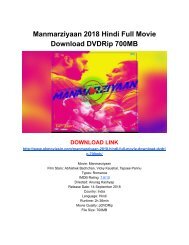 Manmarziyaan 2018 Hindi Full Movie Download DVDRip 700MB - WAtch Online