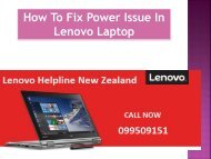 How To Fix Power Issue In Lenovo Laptop