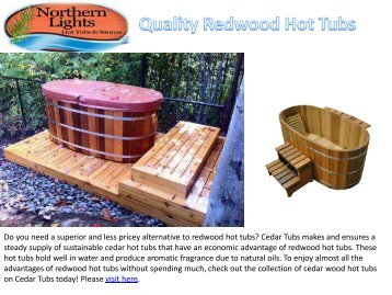 Quality Redwood Hot Tubs