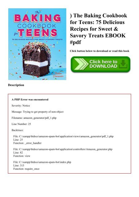 ^DOWNLOAD-PDF) The Baking Cookbook for Teens 75 Delicious Recipes for Sweet & Savory Treats EBOOK #pdf