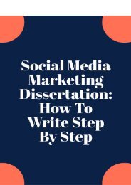 Social Media Marketing Dissertation: How To Write Step By Step