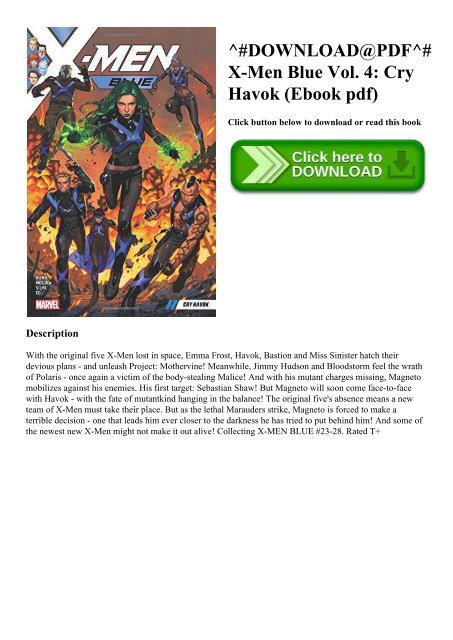 ^#DOWNLOAD@PDF^# X-Men Blue Vol. 4 Cry Havok (Ebook pdf)