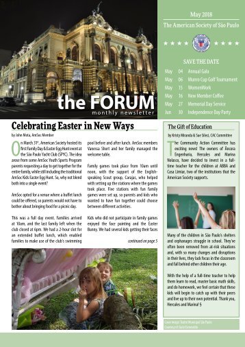 May 2018 FORUM