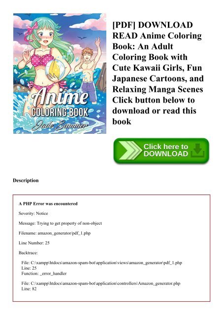 PDF] DOWNLOAD READ Anime Coloring Book An Adult Coloring Book with Cute  Kawaii Girls Fun Japanese