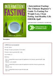 (B.O.O.K.$ Intermittent Fasting The Ultimate Beginner's Guide To Fasting For Weight Loss  Clean Eating And Healthy Life EBOOK #pdf