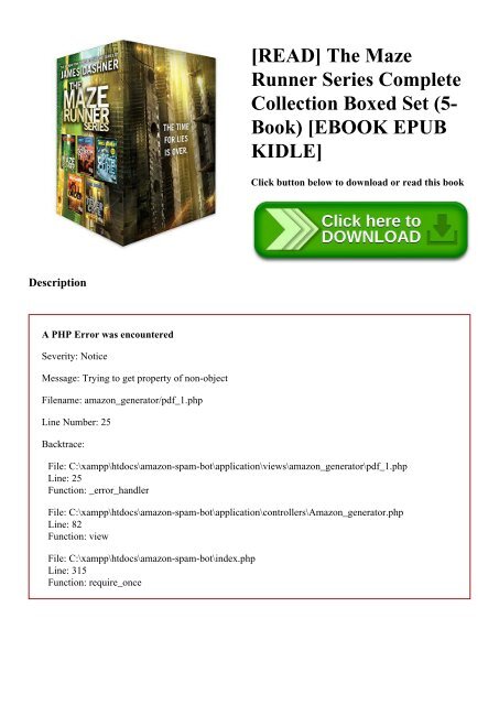 Read The Maze Runner Series Complete Collection Boxed Set 5 Book Ebook Epub Kidle