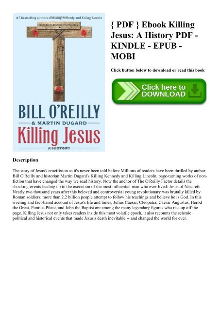 Pdf Ebook Killing Jesus A History Pdf Kindle Epub Mobi
