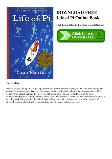 life of pi free online book life of pi free online book