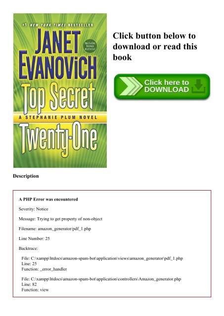(READ-PDF!) Top Secret Twenty-One A Stephanie Plum Novel [EBOOK]