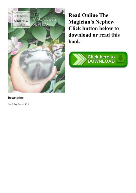 The Chronicles Of Narnia The Magicians Nephew Ebook