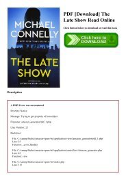 PDF [Download] The Late Show Read Online