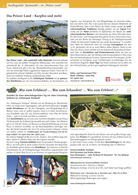 Urlaubsmagazin Niederlausitz 2012