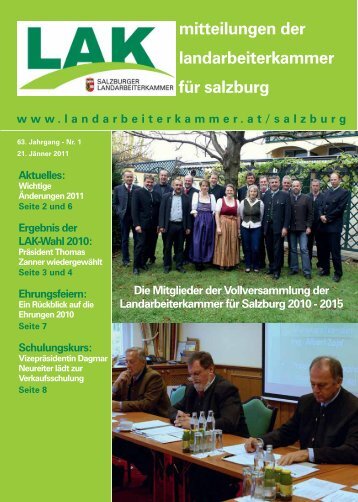 Die Kammerräte der Salzburger LAK 2010 - Landarbeiterkammer