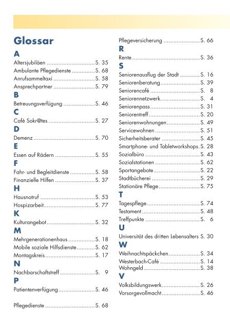 Eschborner Wegweiser für Senioren