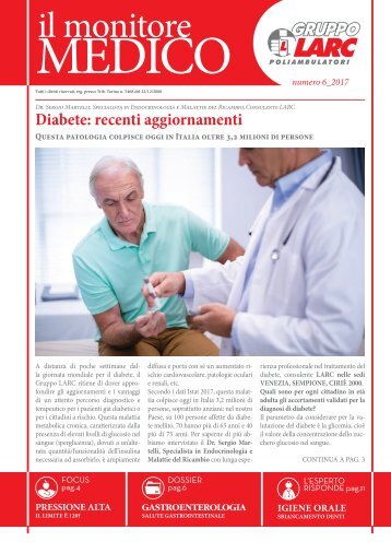 06 Monitore Medico 2017 - Diabete: recenti aggiornamenti