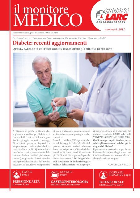 06 Monitore Medico 2017 - Diabete: recenti aggiornamenti