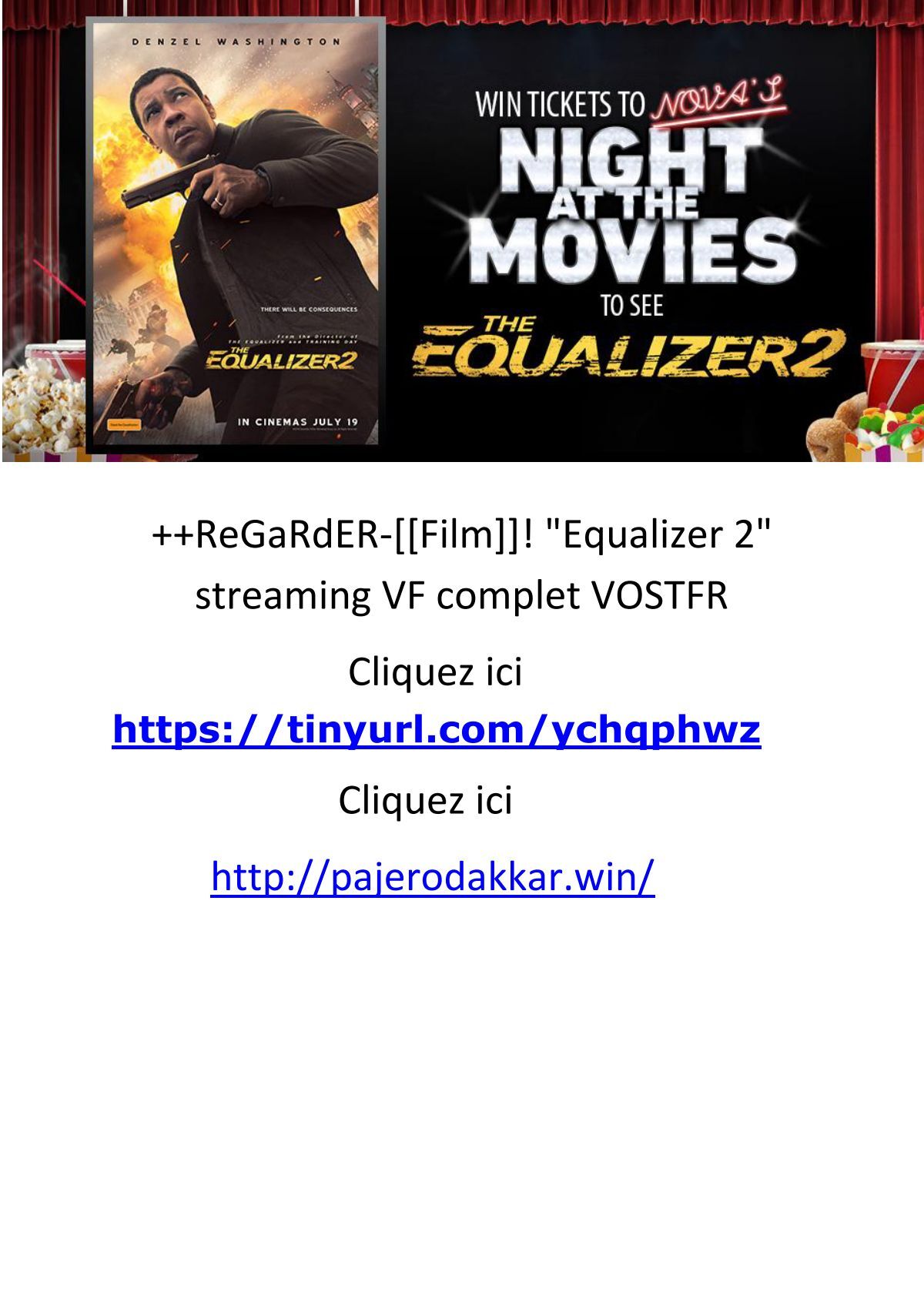 ReGaRdER-[[Film]]! Equalizer 2 streaming VF complet VOSTFR
