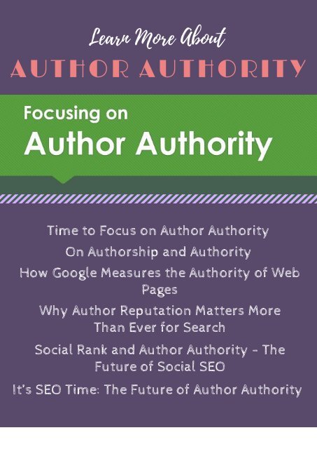 Learn More About Author Authority