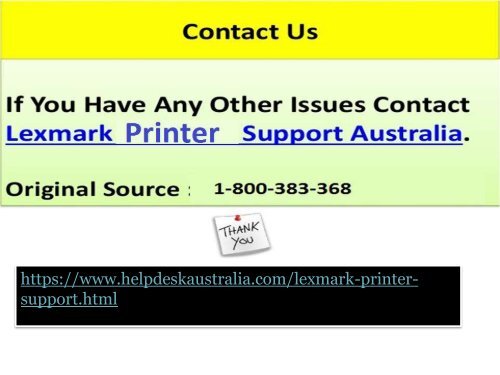 Contact Us 1-800-383-368 Instant  Lexmark Printer Service Number  