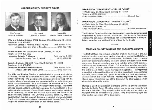 1996 Macomb County (Michigan) Directory