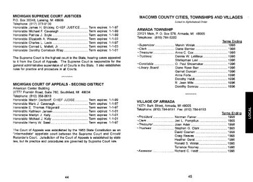 1996 Macomb County (Michigan) Directory