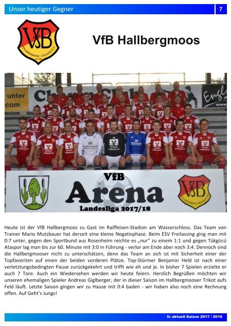 "fc aktuell" Saison 2017-18 Ausgabe 5